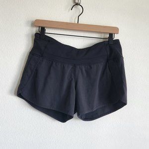 Lululemon Black Mid Rise Speed Up Shorts
